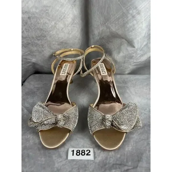 Badgley Mischka Women's Remi Heeled Sandal Size 9.5 Nude $235 - Picture 2 of 6